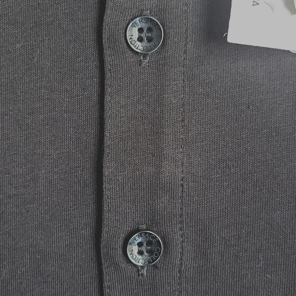 NWT$450 Versace Collection Embroidered Round LOGO 3 Button Polo Shirt - Picture 9 of 15